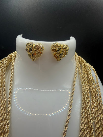 Nugget Heart Earrings