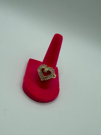 Baguette Heart Ring