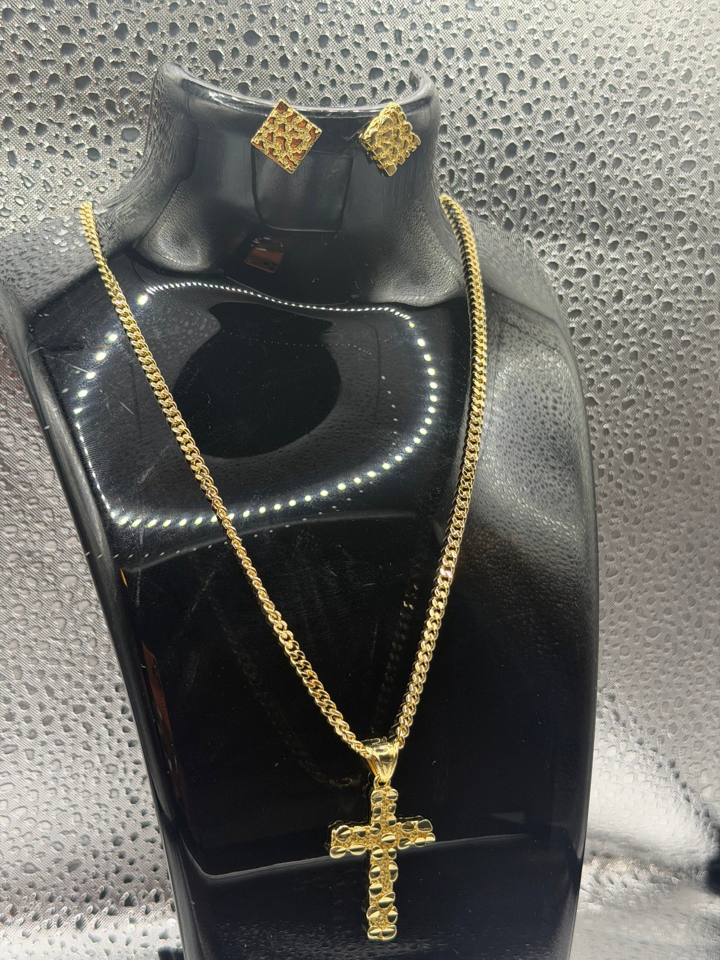 Nugget Cross Necklace
