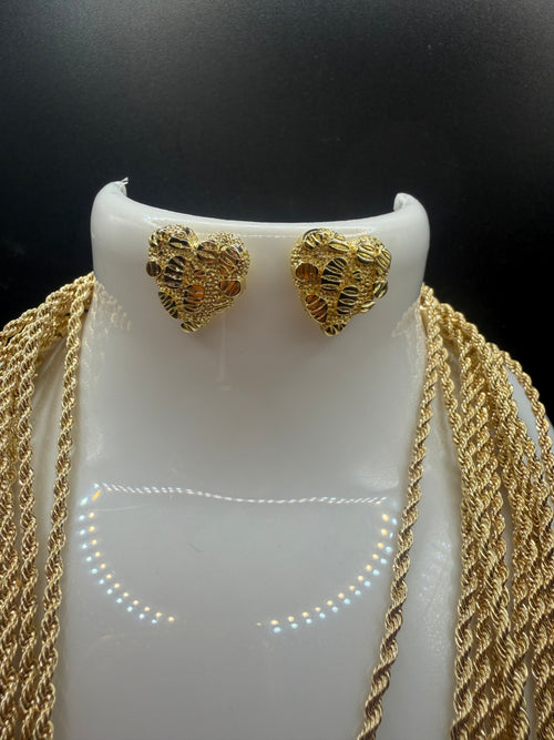 Nugget Heart Earrings