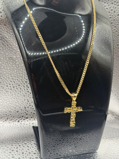 Nugget Cross Necklace